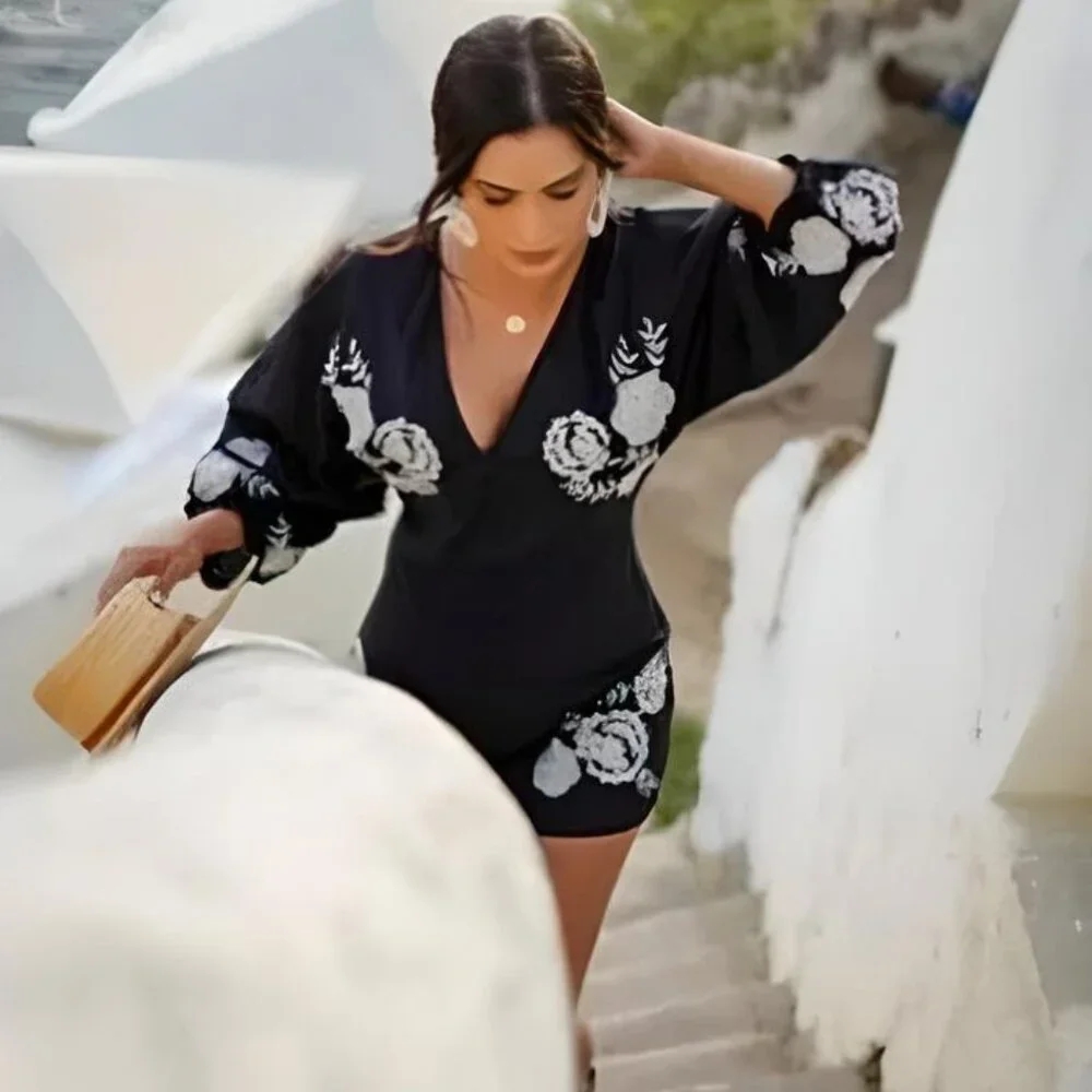 Zara Jumpsuit Romper Black White NWT